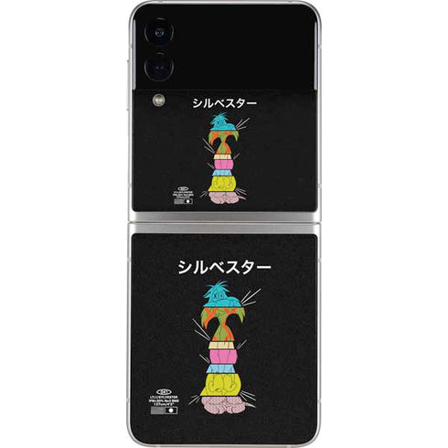 Looney Tunes Sylvester the Cat Sliced Juxtapose Galaxy Z Flip4 5G Skin