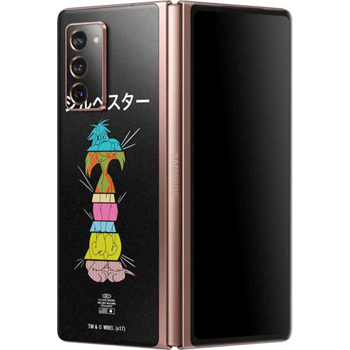 Looney Tunes Sylvester the Cat Sliced Juxtapose Galaxy Z Fold2 5G Skin