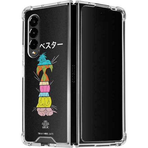 Looney Tunes Sylvester the Cat Sliced Juxtapose Galaxy Z Fold4 5G Clear Case