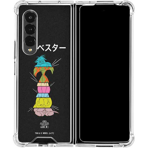 Looney Tunes Sylvester the Cat Sliced Juxtapose Galaxy Z Fold4 5G Clear Case
