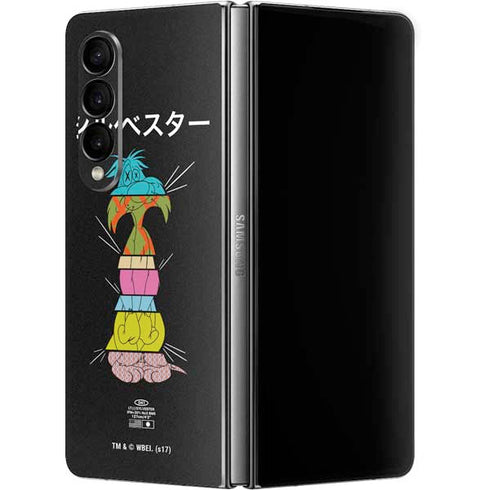 Looney Tunes Sylvester the Cat Sliced Juxtapose Galaxy Z Fold4 5G Skin