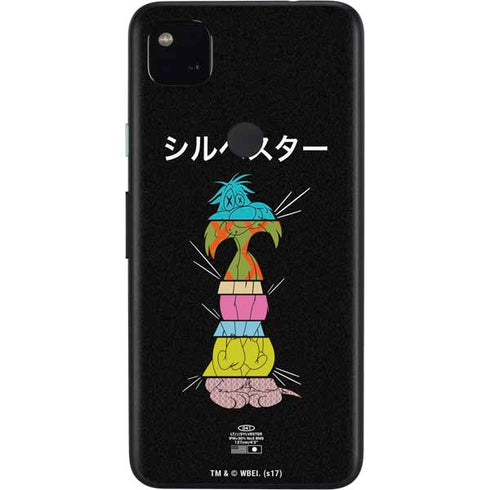 Looney Tunes Sylvester the Cat Sliced Juxtapose Google Pixel 4a Skin