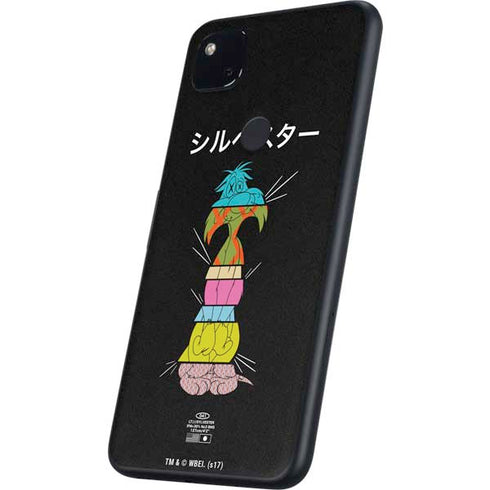 Looney Tunes Sylvester the Cat Sliced Juxtapose Google Pixel 4a Skin