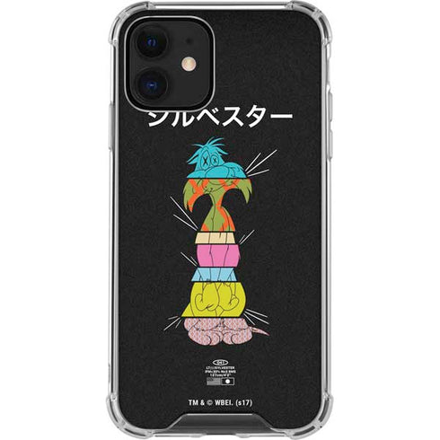 Looney Tunes Sylvester the Cat Sliced Juxtapose iPhone 12 Mini Clear Case