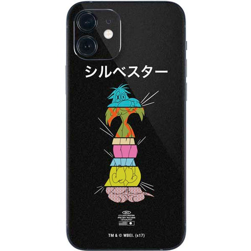 Looney Tunes Sylvester the Cat Sliced Juxtapose iPhone 12 Mini Skin