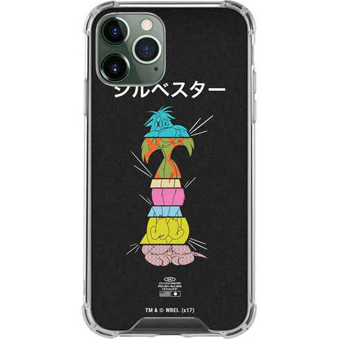 Looney Tunes Sylvester the Cat Sliced Juxtapose iPhone 12 Pro Clear Case