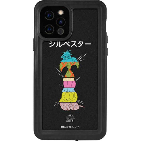 Looney Tunes Sylvester the Cat Sliced Juxtapose iPhone 12 Pro Waterproof Case