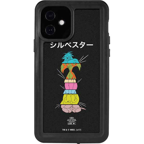 Looney Tunes Sylvester the Cat Sliced Juxtapose iPhone 12 Waterproof Case