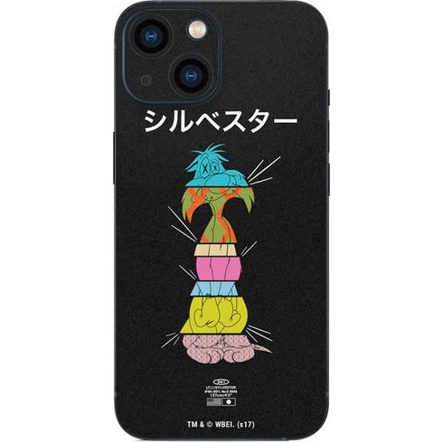 Looney Tunes Sylvester the Cat Sliced Juxtapose iPhone 13 Mini Skin