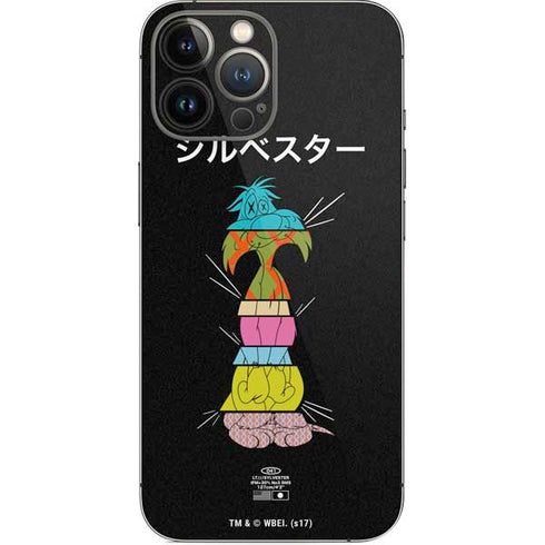 Looney Tunes Sylvester the Cat Sliced Juxtapose iPhone 14 Pro Max Skin