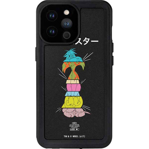 Looney Tunes Sylvester the Cat Sliced Juxtapose iPhone 14 Pro Max Waterproof Case