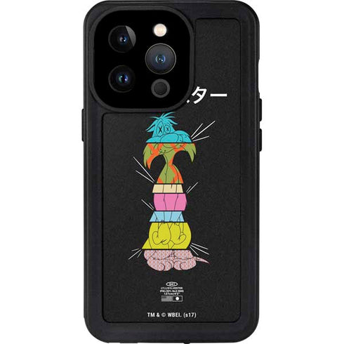 Looney Tunes Sylvester the Cat Sliced Juxtapose iPhone 14 Pro Waterproof Case
