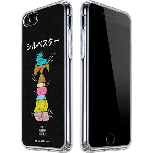 Looney Tunes Sylvester the Cat Sliced Juxtapose iPhone SE (2nd & 3rd Gen) Clear Case