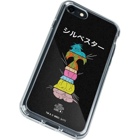Looney Tunes Sylvester the Cat Sliced Juxtapose iPhone SE (2nd & 3rd Gen) Clear Case