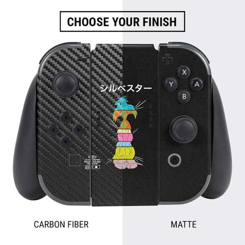 Looney Tunes Sylvester the Cat Sliced Juxtapose Nintendo Switch Bundle Skin