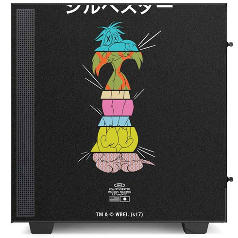 Looney Tunes Sylvester the Cat Sliced Juxtapose NZXT H510 Compact ATX Mid-Tower Case Skin