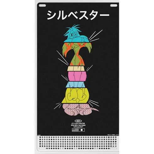 Looney Tunes Sylvester the Cat Sliced Juxtapose Xbox Series S Bundle Skin