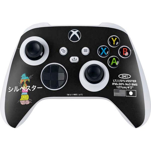 Looney Tunes Sylvester the Cat Sliced Juxtapose Xbox Series S Controller Skin