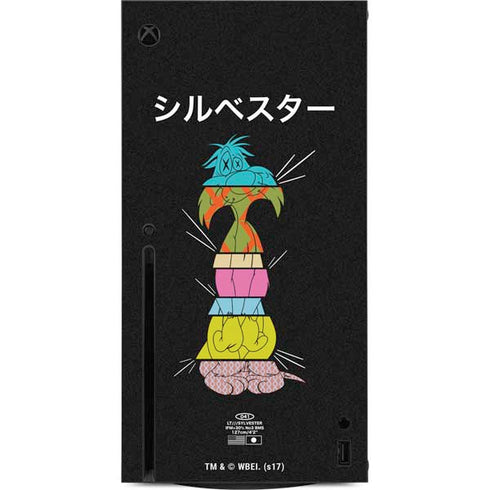 Looney Tunes Sylvester the Cat Sliced Juxtapose Xbox Series X Console Skin