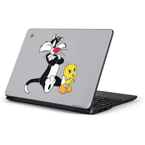 Looney Tunes Sylvester Tweety Bird Crossed Arms Samsung Chromebook Skin