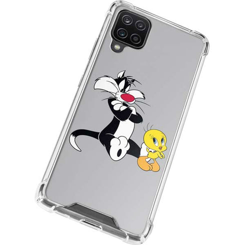 Looney Tunes Sylvester Tweety Bird Crossed Arms Galaxy A12 Clear Case