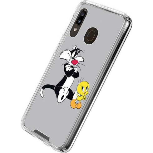 Looney Tunes Sylvester Tweety Bird Crossed Arms Galaxy A30 Clear Case