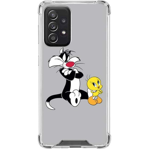 Looney Tunes Sylvester Tweety Bird Crossed Arms Galaxy A52 5G Clear Case