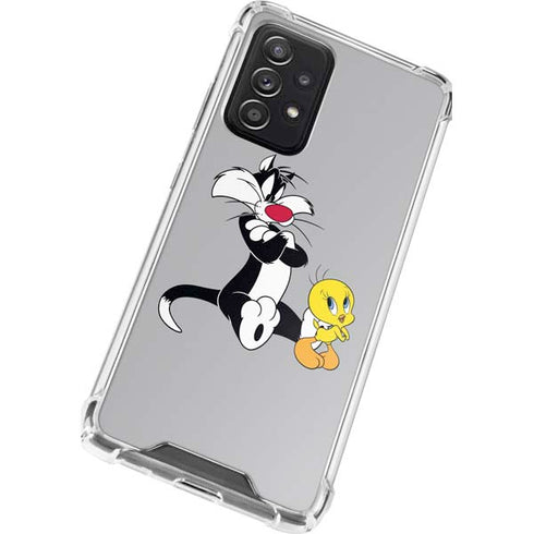 Looney Tunes Sylvester Tweety Bird Crossed Arms Galaxy A52 5G Clear Case