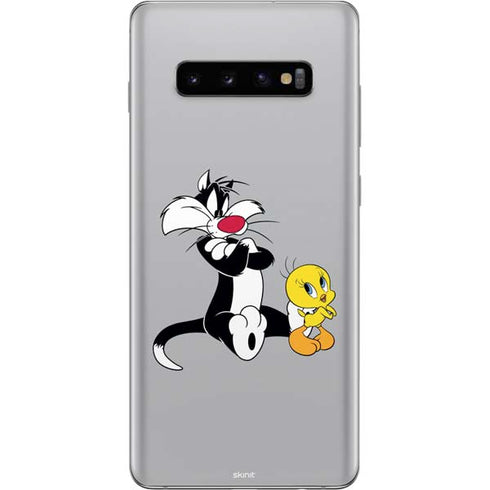 Looney Tunes Sylvester Tweety Bird Crossed Arms Galaxy S10 Plus Skin