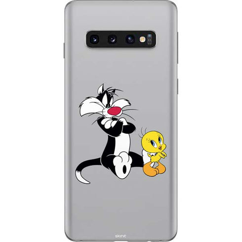 Looney Tunes Sylvester Tweety Bird Crossed Arms Galaxy S10 Skin