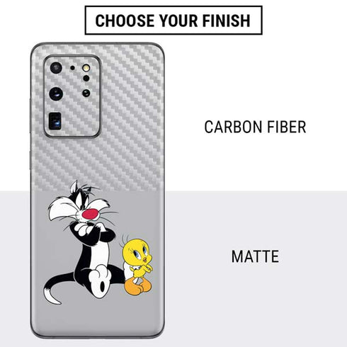 Looney Tunes Sylvester Tweety Bird Crossed Arms Galaxy S20 Ultra 5G Skin