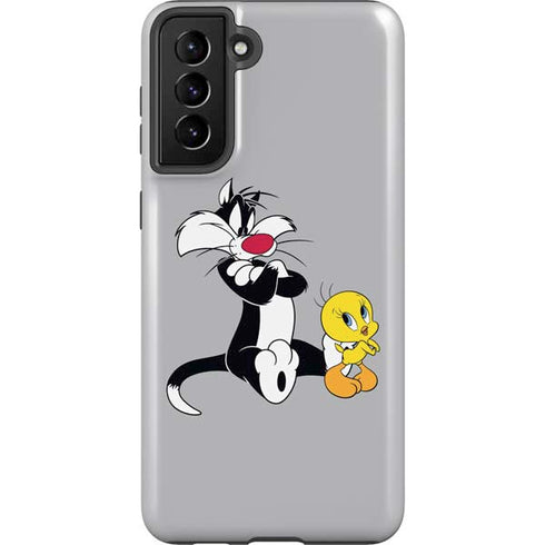 Looney Tunes Sylvester Tweety Bird Crossed Arms Galaxy S21 Plus 5G Pro Case