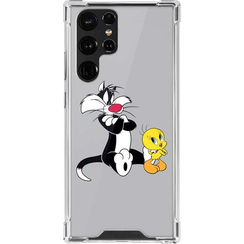 Looney Tunes Sylvester Tweety Bird Crossed Arms Galaxy S22 Ultra Clear Case