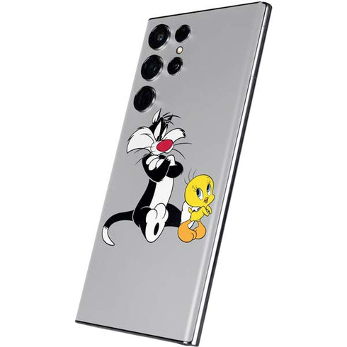 Looney Tunes Sylvester Tweety Bird Crossed Arms Galaxy S22 Ultra Skin