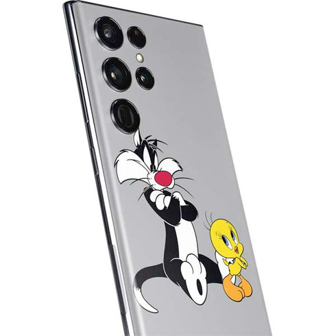 Looney Tunes Sylvester Tweety Bird Crossed Arms Galaxy S22 Ultra Skin