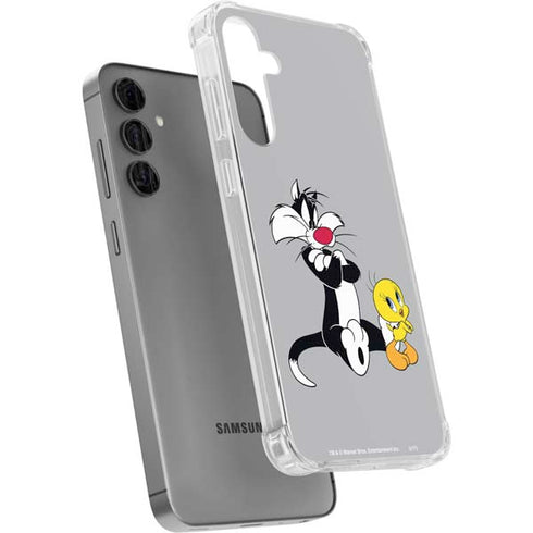 Looney Tunes Sylvester Tweety Bird Crossed Arms Galaxy S24 Plus Clear Case