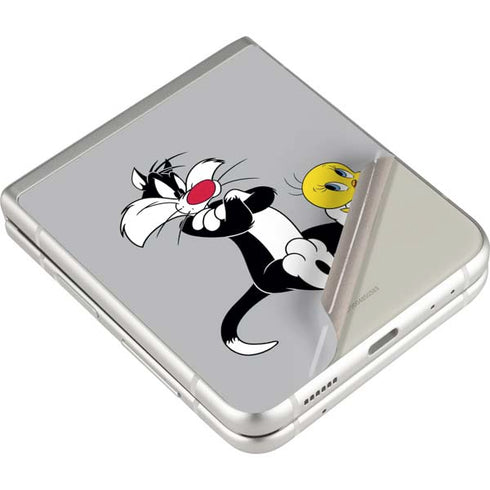 Looney Tunes Sylvester Tweety Bird Crossed Arms Galaxy Z Flip3 5G Skin