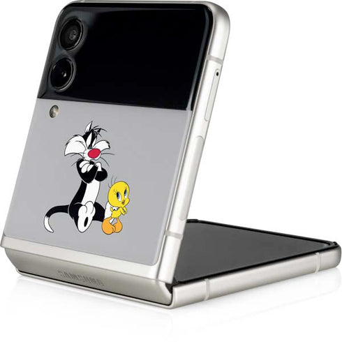 Looney Tunes Sylvester Tweety Bird Crossed Arms Galaxy Z Flip4 5G Skin