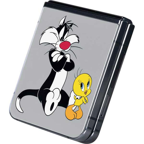 Looney Tunes Sylvester Tweety Bird Crossed Arms Galaxy Z Flip5 5G Skin