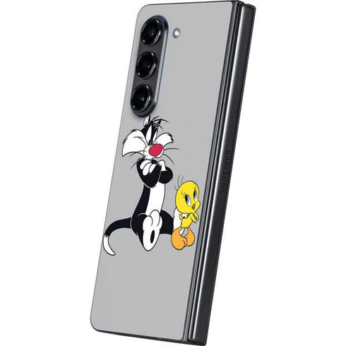 Looney Tunes Sylvester Tweety Bird Crossed Arms Galaxy Z Fold5 5G Skin