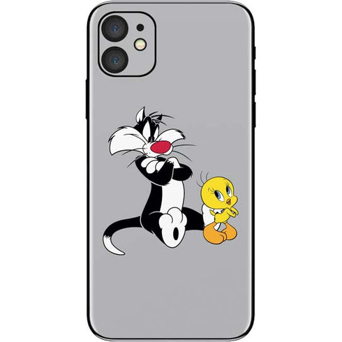 Looney Tunes Sylvester Tweety Bird Crossed Arms iPhone 11 Skin