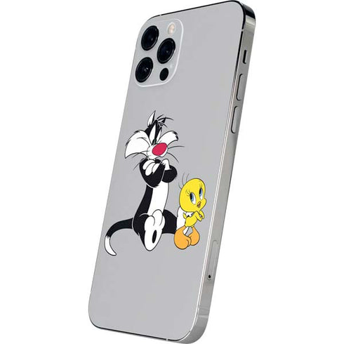 Looney Tunes Sylvester Tweety Bird Crossed Arms iPhone 12 Pro Skin