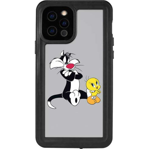 Looney Tunes Sylvester Tweety Bird Crossed Arms iPhone 12 Pro Waterproof Case