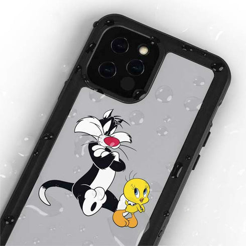 Looney Tunes Sylvester Tweety Bird Crossed Arms iPhone 12 Pro Waterproof Case