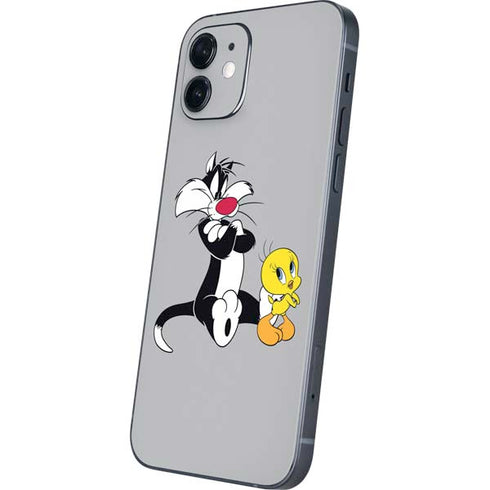 Looney Tunes Sylvester Tweety Bird Crossed Arms iPhone 12 Skin