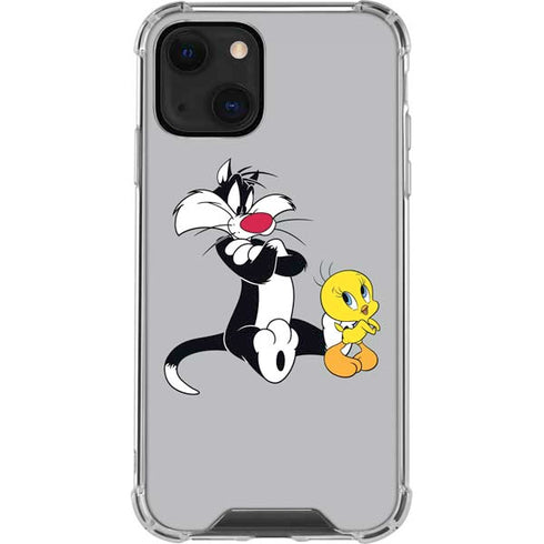 Looney Tunes Sylvester Tweety Bird Crossed Arms iPhone 13 Clear Case