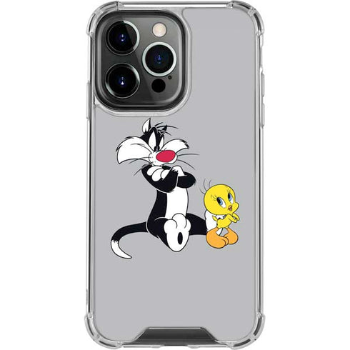 Looney Tunes Sylvester Tweety Bird Crossed Arms iPhone 13 Pro Clear Case