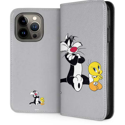 Looney Tunes Sylvester Tweety Bird Crossed Arms iPhone 13 Pro Folio Case