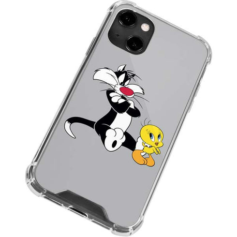 Looney Tunes Sylvester Tweety Bird Crossed Arms iPhone 14 Clear Case