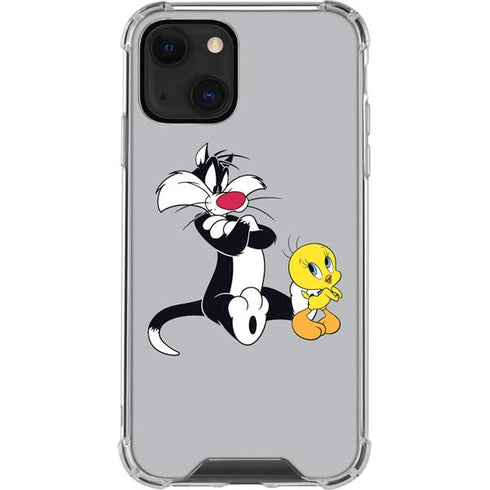 Looney Tunes Sylvester Tweety Bird Crossed Arms iPhone 14 Plus Clear Case